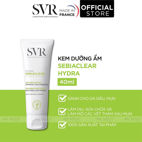 Kem Dưỡng Ẩm SVR Sebiaclear Hydra Cho Da Dầu Mụn 40ml