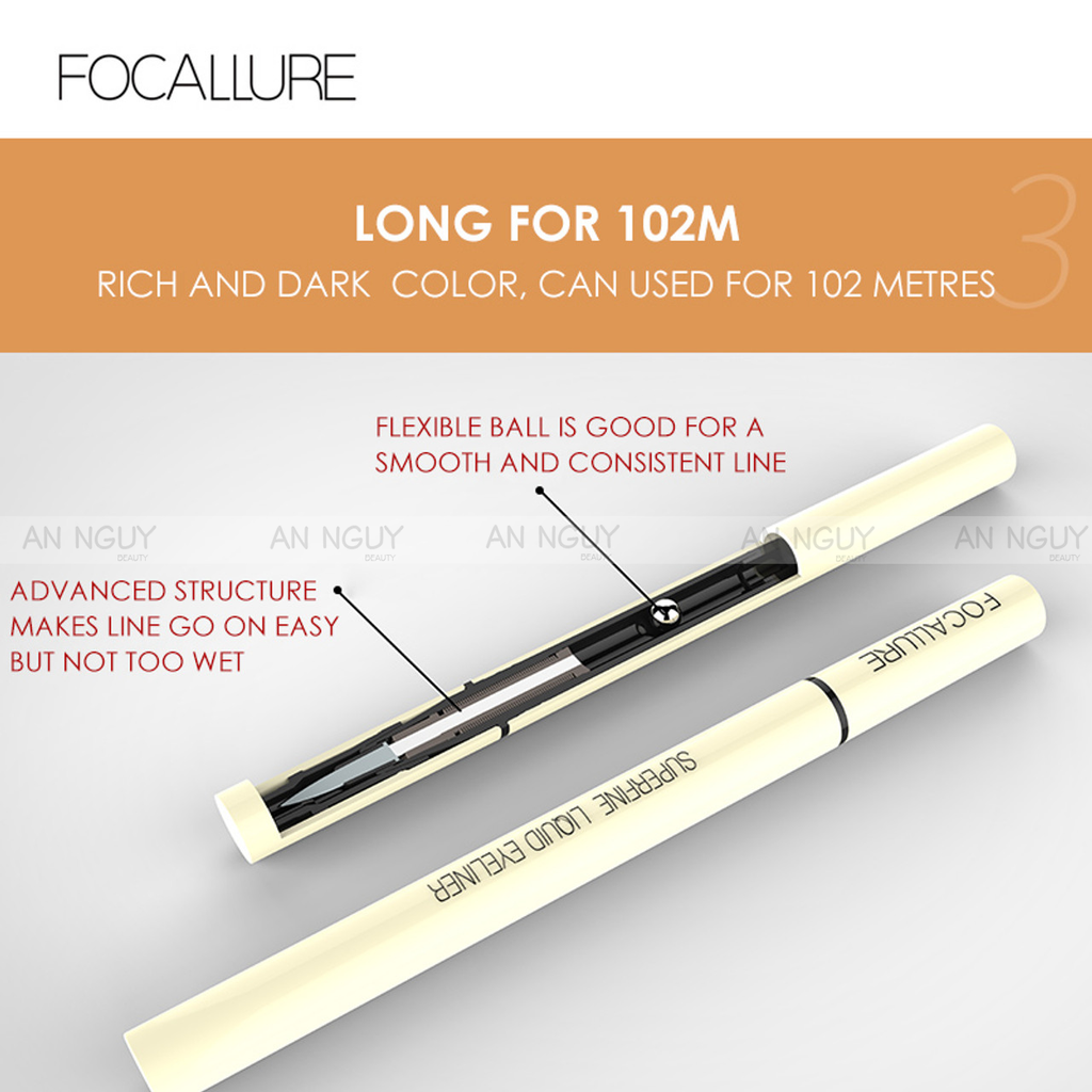 Bút Kẻ Mắt Nước Focallure Superfine Liquid Eyeliner 0.6gr - Màu Đen