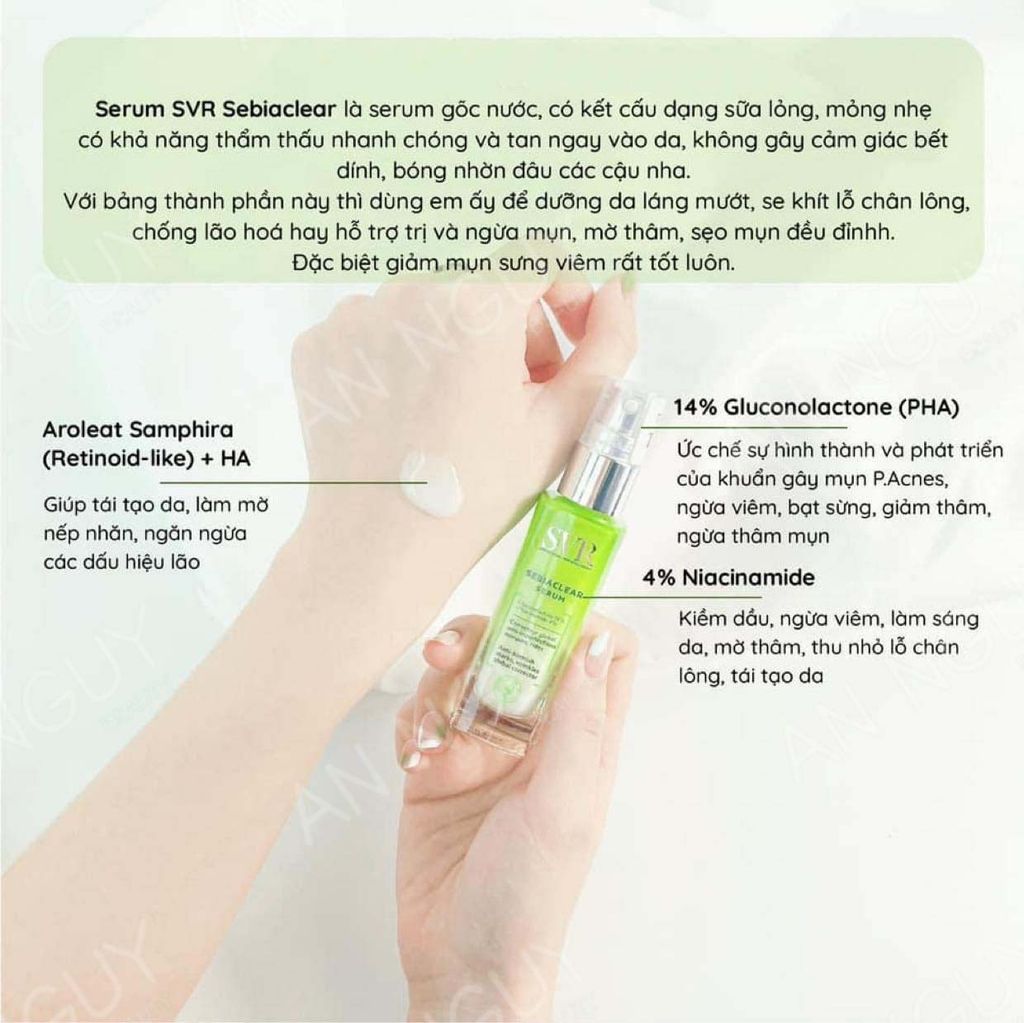 Tinh Chất SVR Sebiaclear Serum Làm Giảm Mụn, Mềm Mịn Da 30ml