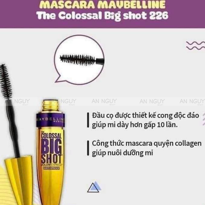 Mascara Maybelline The Magnum Big Shot Mascara Làm Dày Mi Cực Đại Không Lem 10ml