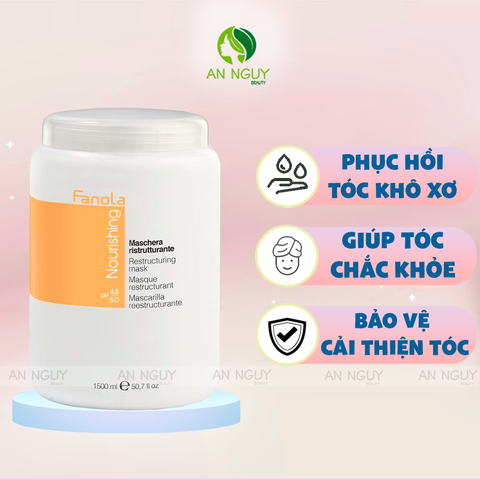 Mặt Nạ Ủ Tóc Fanola Phục Hồi Tóc Hư Tổn 1500ml