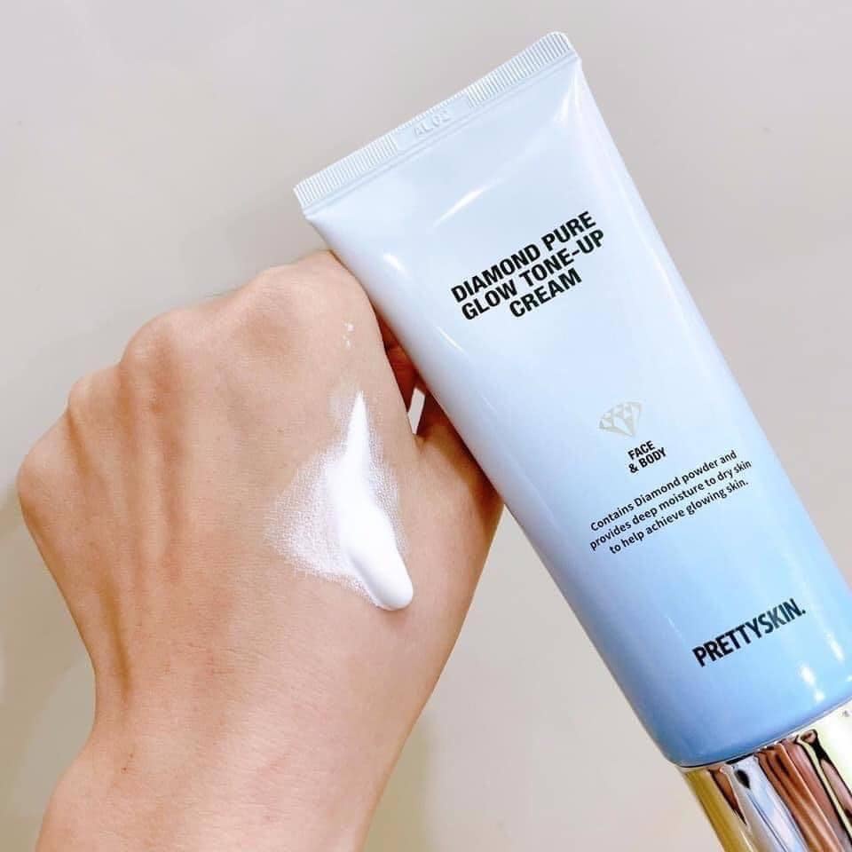 Crème éclaircissante PRETTY SKIN Diamond Pure Glow Tone Up Cream 100 Ml - Corée, Soin K-Beauty