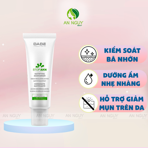 Kem Dưỡng Babé Stop AKN Mattifying Moisturiser Cho Da Dầu Mụn 50ml