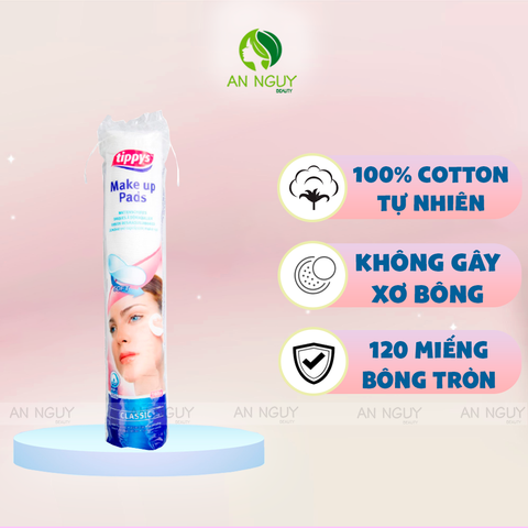 Bông Tẩy Trang Tippys Make Up Pads 120 Miếng