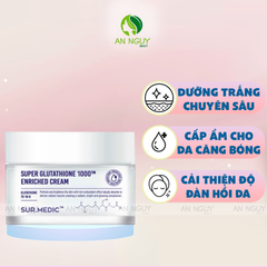 Kem Dưỡng Sur.Medic Super Glutathione 1000TM Enriched Cream Dưỡng Trắng Da 50ml