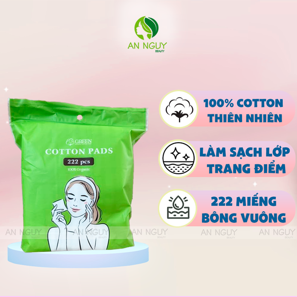 Bông Tẩy Trang Green Cotton Pads 222 Miếng
