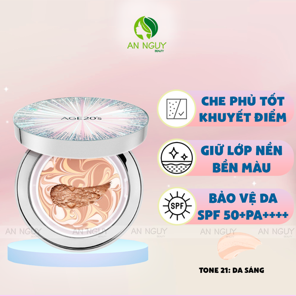 Phấn Tươi AGE 20's Essence Cover Pact Original EX Intense Cover 12.5g (Kèm Lõi)