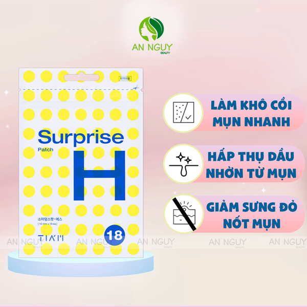 Miếng Dán Mụn Tia'm Surprise H Patch 18 Miếng