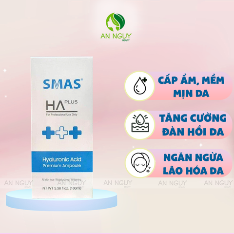 Tinh Chất Cấp Nước SMAS Hyaluronic Acid Premium Ampoule Dưỡng Da Ẩm Mịn 100ml