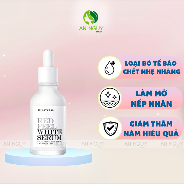 Tinh Chất So' Natural Red Peel White Serum Dưỡng Trắng, Làm Đều Màu Da 35ml