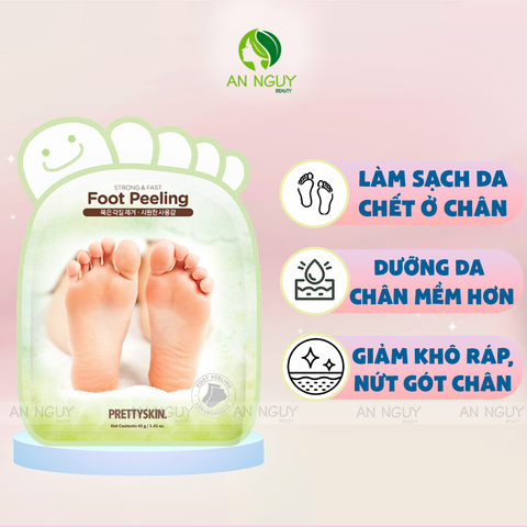 Mặt Nạ Chân PrettySkin Strong & Fast Foot Peeling Tẩy Da Chết, Mềm Da Chân 40ml