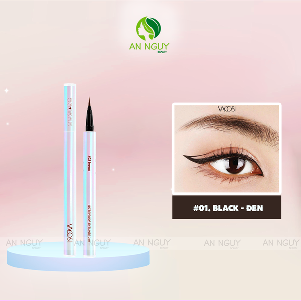 Bút Kẻ Mắt Vacosi Waterproof Eyeliner 24H Kháng Nước 2g