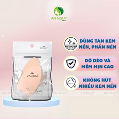 Set 2 Bông Phấn Ướt Vacosi Sponge Dùng Tán Đều Kem Nền