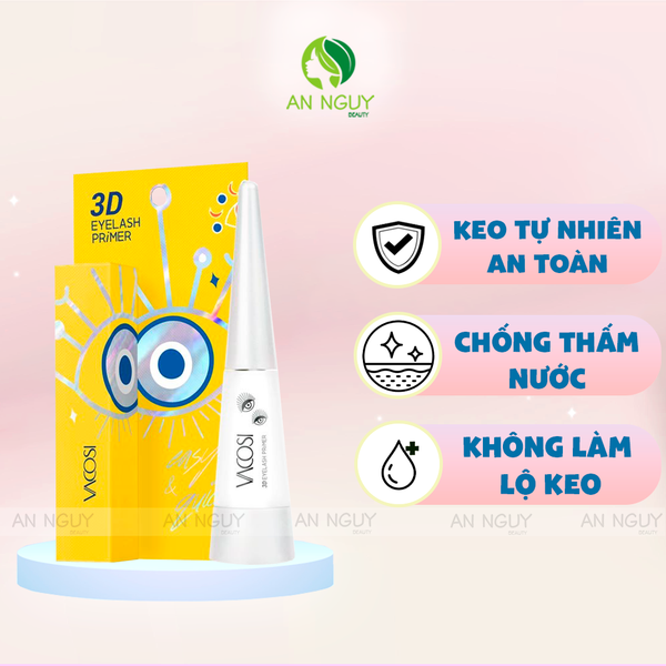 Keo Dán Mi Vacosi Natural Studio Eyelash 3D Primer 8ml (Mẫu Mới)