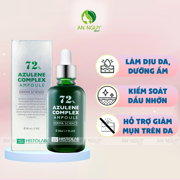 Tinh Chất Histolab 72% Azulene Complex Ampoule Kiểm Soát Dầu, Giảm Mụn 50ml