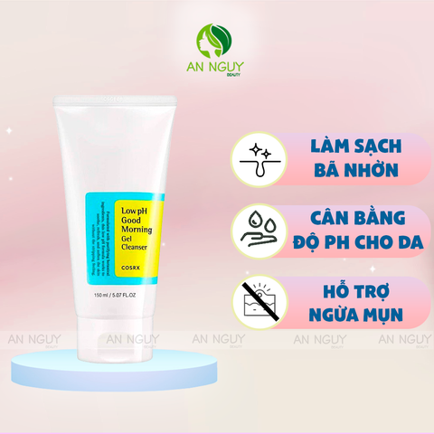 Sữa Rửa Mặt Cosrx Low pH Good Morning Gel Cleanser Dịu Nhẹ Cho Da, Ngừa Mụn