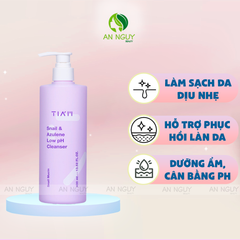 Sữa Rửa Mặt Tia'm Snail & Azulene Low PH Cleanser Làm Sạch Dịu Nhẹ