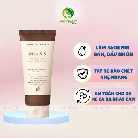 Sữa Rửa Mặt Byvibes Wonder Bath PHA 5.5 Balancing PHA Cleansing Foam 150ml