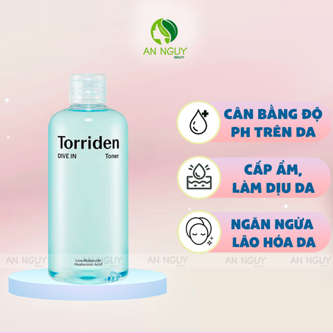 Nước Hoa Hồng Torriden Dive In Low Molecular Hyaluronic Acid Cấp Nước Chuyên Sâu 300ml