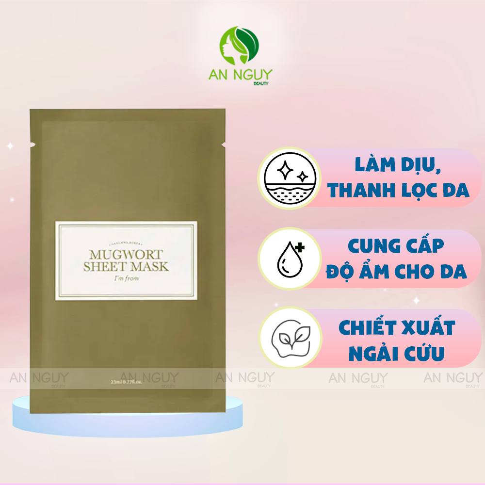 Mặt Nạ Dưỡng Da I'm From Mugwort Sheet Mask Chiết Xuất Ngải Cứu 23ml
