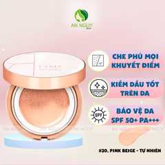 Phấn Nước Lime Real Cover Pink Cushion SPF 50+ PA+++ 20gr