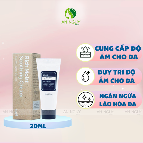 Kem Dưỡng Ẩm Klairs Rich Moist Soothing Cream Dành Cho Da Khô