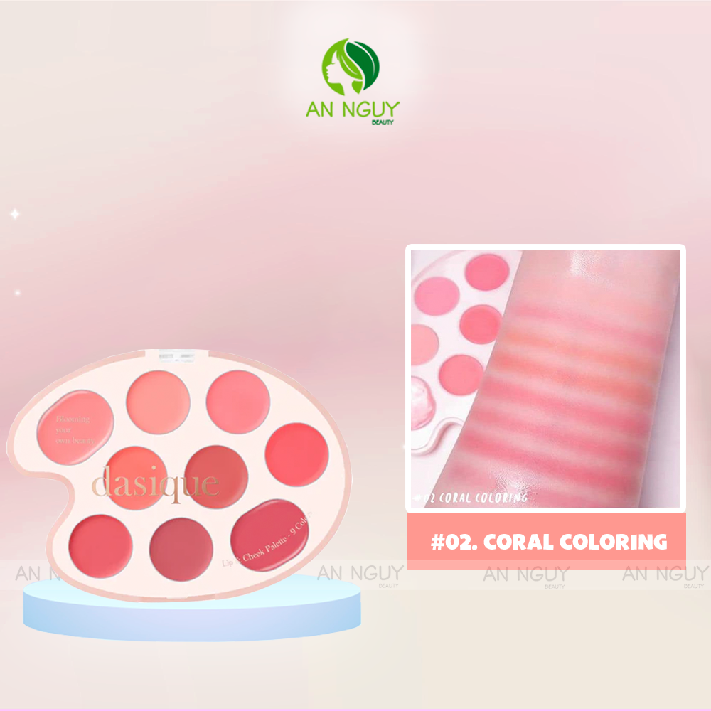 Bảng Son Và Má Hồng Kem 9 Ô Dasique Mood Painting Lip & Cheek 6g
