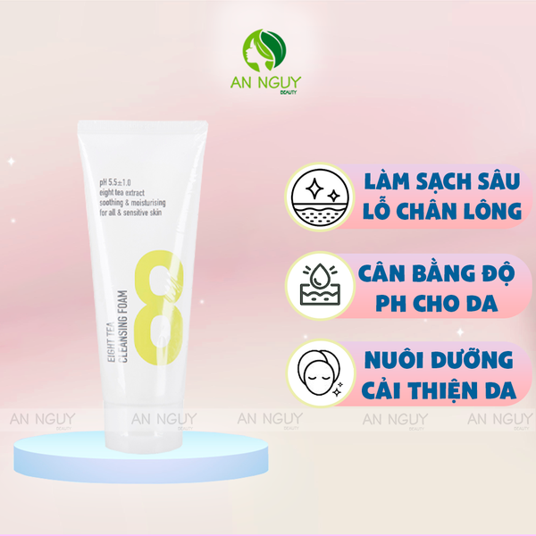 [Date 27/07/2024] Sữa Rửa Mặt 8 Loại Trà BOM Eight Tea Cleansing Foam 150ml