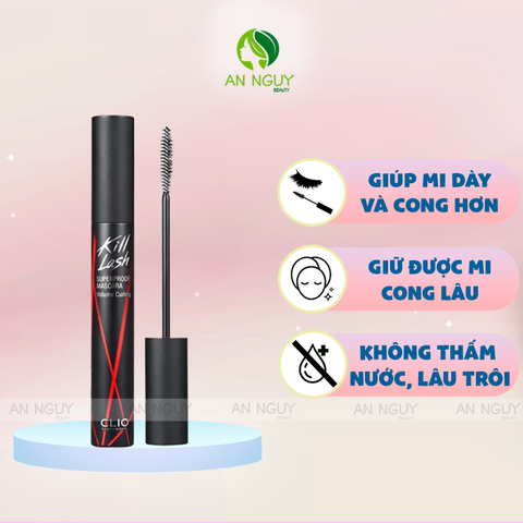 Mascara Clio Kill Lash Superproof Mascara Làm Cong Mi, Chống Trôi 7g