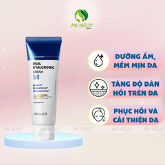 Kem Dưỡng Ẩm Wellage Real Hyaluronic 100 Cream Làm Dịu, Phục Hồi Da 50ml