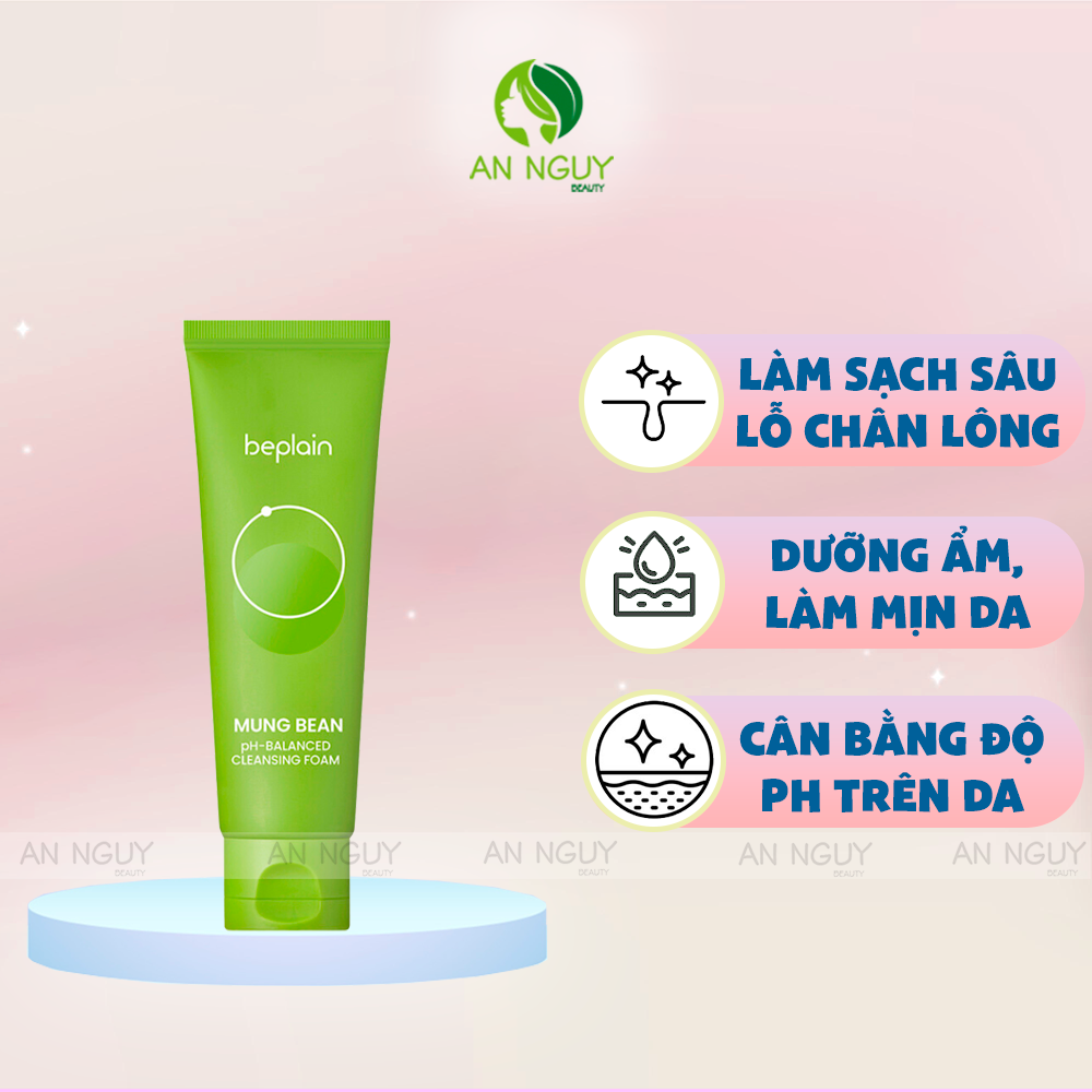 Sữa Rửa Mặt Beplain Mung Bean pH-Balanced Cleansing Foam