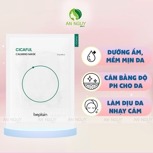 Mặt Nạ Beplain Cicaful Calming Mask Làm Dịu Da 27g