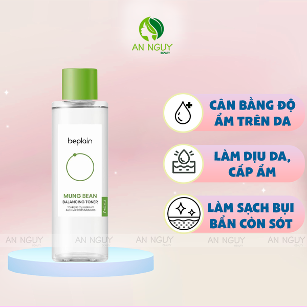 Nước Hoa Hồng Beplain Mung Bean Balancing Toner 200ml