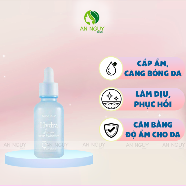 Tinh Chất 9Wishes Hydra Ampule Nano Plus+ Glowing Deep Hydration 30ml