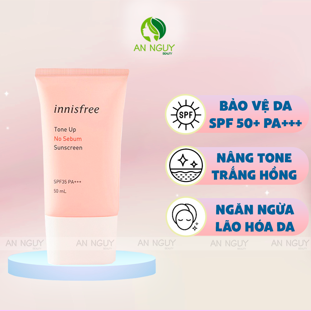 Kem Chống Nắng Innisfree Tone Up No Sebum Sunscreen EX Nâng Tone Kiềm Dầu