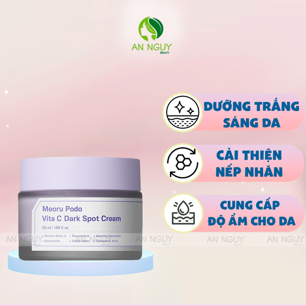 Kem Dưỡng Trắng Sungboon Editor Meoru Podo Vita C Dark Spot Cream Cải Thiện Nếp Nhăn 50ml