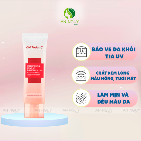 Kem Chống Nắng Cell Fusion C Brightening Tone Up Sunscreen 100 SPF50+ PA ++++ Nâng Tông Da