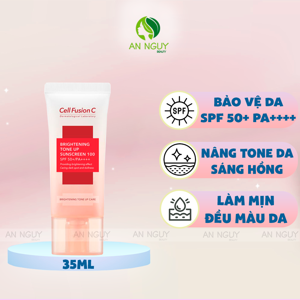 Kem Chống Nắng Cell Fusion C Brightening Tone Up Sunscreen 100 SPF50+ PA ++++ Nâng Tông Da