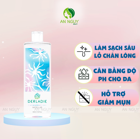 Nước Tẩy Trang Cây Phỉ Derladie Cleansing Water Witch Hazel Làm Dịu Da, Ngăn Ngừa Mụn 500ml