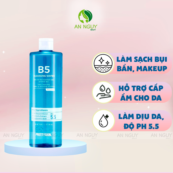Nước Tẩy Trang PrettySkin B5 Cleansing Water Cho Da Nhạy Cảm 500ml