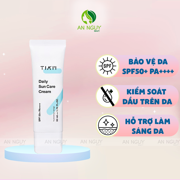 Kem Chống Nắng Tia'm Daily Sun Care Cream SPF50+ PA++++ Kiểm Soát Dầu 50ml