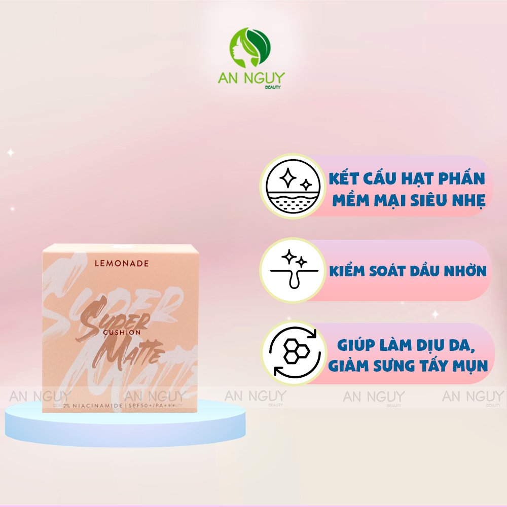 Phấn Nước Lemonade Supermatte Cushion Kiềm Dầu 15gr