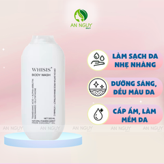 Sữa Tắm Whisis Body Wash Dưỡng Da Sáng Khỏe 500ml (Tặng Kèm 1 Bông Tắm)