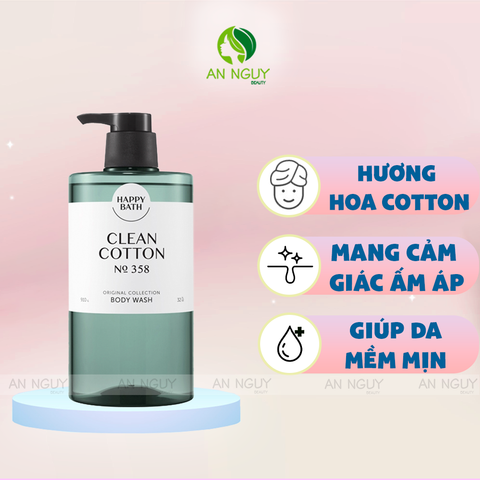 Sữa Tắm Happy Bath Cao Cấp Hương Nước Hoa Giữ Ẩm, Săn Chắc Da Mẫu Mới 910g