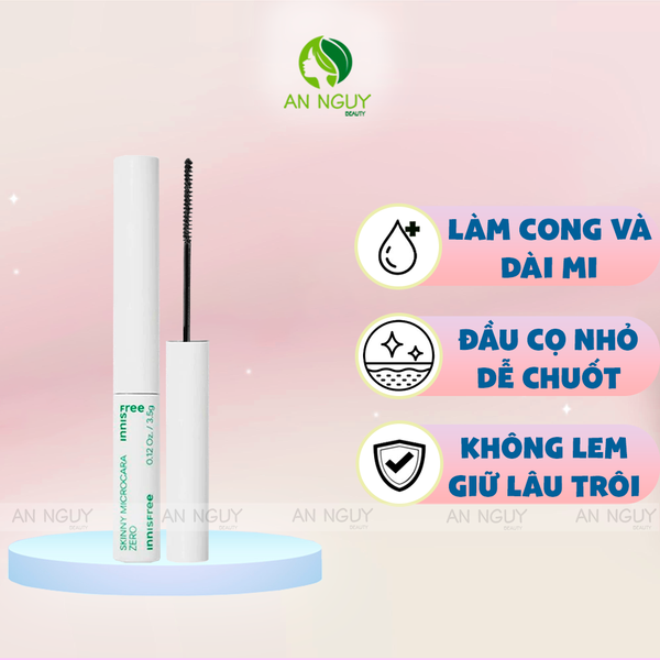 Mascara Innisfree Skinny Microcara ZERO (Mẫu Mới) 3.5g