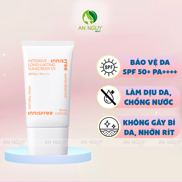 Kem Chống Nắng Innisfree Intensive Long-Lasting Sunscreen EX Cho Da Dầu, Hỗn Hợp