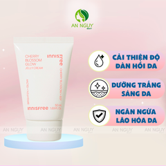 Gel Dưỡng Innisfree Cherry Blossom +B3 Glow Jelly Cream Dưỡng Ẩm, Sáng Da 50ml (Mẫu Mới)