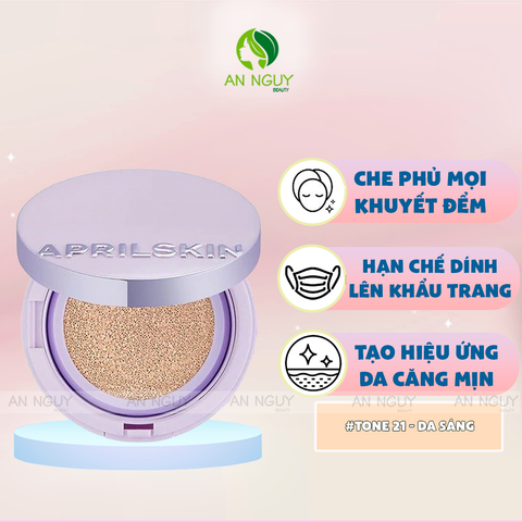 Phấn Nước Aprilskin Ultra Slim Cushion (Vỏ Tím) 15g #Tone 21