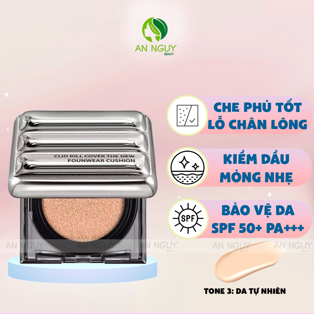 Phấn Nước CLIO Kill Cover The New Founwear Cushion SPF 50+ PA+++ (Padding Case)