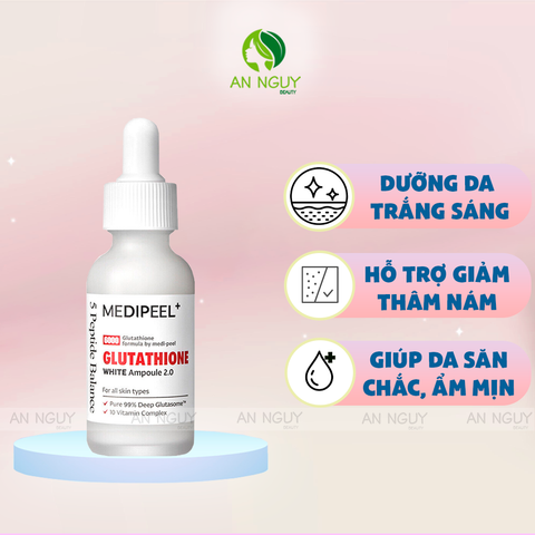 Tinh Chất Medipeel+ 6000 Glutathione White Ampoule 2.0 Dưỡng Trắng Da 30ml